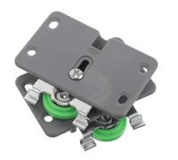 IWOWHERO Kit de Rodillos de Repuesto para Puertas Corredizas de Armario, 2 Piezas Ranura 39 MM Tamaño Mediano, Ruedas de Leva Metálicas Tornillos para Muebles y Almacenamiento
