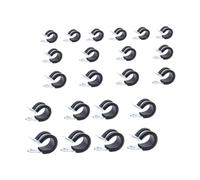 IWOWHERO Kit Surtido de 42 Abrazaderas de Acero Inoxidable 304 Amortiguación de Goma 5 Tamaños Clips Resistentes para Fijación Segura de Tubos y Cables Adecuado para Gestión de Líneas y