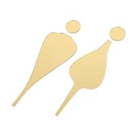IWOWHERO Letreros para puertas de baño Señal de baño hombre y mujer acrílicos 2Pcs para negocios, oficinas y puertas públicas con indicación clara