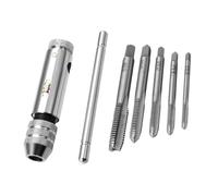 IWOWHERO Llave de Carraca Ajustable de Acero para Machos M3-M8 con Mango T Herramienta Reversible para Roscado Manual Reparación de Bicicletas y Montaje de Muebles