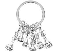 IWOWHERO Llavero de ajedrez Colgante Llavero de ajedrez Amantes del Ajedrez Llaveros Internacionales Recuerdos de Ajedrez Llavero, como en la imagen, 5.5x2.3cm