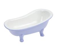 IWOWHERO Maceta de Cerámica con Forma de Bañera Maceta Decorativa para Plantas Suculentas Macetero Creativo para Interior Color Morado Mate Mediano para Flores y Plantas el Hogar