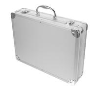 IWOWHERO Maletín Portátil de Aleación de Aluminio para Almacenamiento y Transporte de Herramientas Caja de Seguridad Metálica Resistente a Golpes Maletín Pequeño Color Plata para Uso