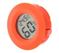 IWOWHERO Medidor Digital de Temperatura y Humedad Redondo para Reptiles Higrómetro Pequeño Interior Hogar y Oficina Pantalla LCD Precisa Montaje Fácil Color Rojo