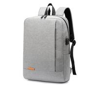 IWOWHERO Mochila Escolar con Interfaz USB Unisex para Portátil 15.6 Gris, Resistente al Agua, de Tela Oxford y Poliéster, Ajustable para Estudiantes y Uso Diario en Exteriores y Viajes