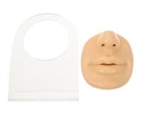 IWOWHERO Modelo de Cara y Nariz en Silicona para Práctica de Piercing con Soporte, Diseño Simulado Estéticamente Agradable para Entrenamiento Facial