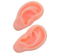 IWOWHERO Modelo de Oreja de Silicona Flexible para Práctica de Perforación Soporte para Exhibición de Pendientes Realista y Ligera Tono Piel Reutilizable para Formación y Joyería