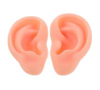 IWOWHERO Modelo de Oreja de Silicona Realista y Flexible para Práctica de Perforación Reutilizable para Principiantes Entrenamiento de Joyería Color Carne