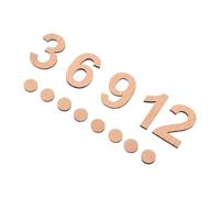 IWOWHERO Números de Reloj de Madera DIY 3D, Kit de Números Árabes de Madera de Haya sin Pintar, Accesorios para Relojes de Pared, Piezas de Repuesto para Proyectos Creativos de Bricolaje