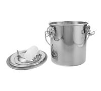 IWOWHERO Ordeñadora Manual Portátil para Ovejas y Cabras Cubo de Acero Inoxidable de 3 Litros Sistema de Ordeño para Vacas Equipo para Granjas