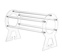 IWOWHERO Organizador Transparente de Diademas de Acrílico 2 Discos 5 Pilares y 10 Tornillos Soporte para Exhibición y Almacenamiento de Accesorios Cabello Tocador y Tienda