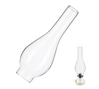 IWOWHERO Pantalla de Vidrio Transparente para Lámpara de Queroseno Diámetro 5 CM Chimenea de Repuesto 38 Orificios Cubierta Pequeña Resistente al Viento para Lámparas de Aceite Vintage