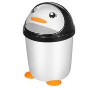 IWOWHERO Papelera para Almacenamiento de Botes de Basura Habitacion Forma de Pingüino Infantil de Plástico Pp, Capacidad Grande y Diseño Creativo y Fácil Desperdiciar en Dormitorio