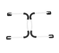 IWOWHERO Patas Plegables para Mesa de Hogar 2 Unidades Patas de Hierro Resistentes Superficie Lisa Antideslizante Tamaño Grande Blanco y Negro Soporte para Escritorio de Computadora y