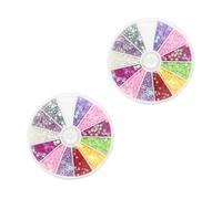 IWOWHERO Pegatinas Para Uñas Lentejuelas De Estrella, Accesorios De Manicura, 2 Cajas, 150 Piezas y 8,5 g Por Caja, Colores Mixtos, Decoración De Uñas Diy Para Uso Doméstico y Artístico