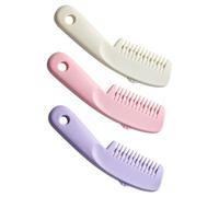 IWOWHERO Peine de Afeitar para Cabello Grueso 3 Piezas Set de Peines para Cortar y Moldear Cabello en Casa Colores Morado Rosa y para Cuidado y Peinado Familiar