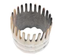 IWOWHERO Peine de Masaje de Cuerno Natural Puntos de Acupuntura Cepillo Cuero Cabelludo de 6-9 CM de Altura y 5-8 CM de Diámetro Masajeador Capilar para Uso Doméstico y Color Aleatorio