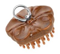 IWOWHERO Peine de Masaje de Madera de Sándalo Púas Finas para Hombre y Mujer, Peine Portátil Antistático para Masaje Capilar, Diseño Circular Anillo Ergonómico para Cuidado del Cuero