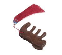 IWOWHERO Peine de Masaje de Madera Natural Portátil para Cuero Cabelludo Sensible, Cepillo Exfoliante de Dientes Redondeados, Masajeador de Cabeza para Cuidado y Relajación Diaria