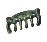 IWOWHERO Peine de Masaje para Cabello y Cabelludo de Jade Natural Peine Manual con Dientes Suaves para Estimular Circulación y Cuidado Diario del Cabello Herramienta Refrescante para