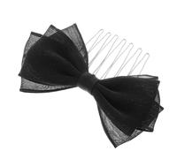 IWOWHERO Peine Lateral Negro Lazo de Tela, Accesorio Pelo Versátil y Multiusos, Adecuado para Niñas y Estudiantes y Verano