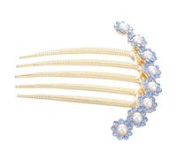 IWOWHERO Peine Lateral Perlas y Rhinestones Para Novias Accesorio De Pelo Elegante Para Bodas y Eventos Especiales Para Estilos De Peinados Femeninos