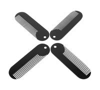 IWOWHERO Peine Mini Metálico para Barba y Bigote 4 Unidades Peine de Viaje Portátil para Hombre Dientes Finos para Peinado Preciso y Cuidado Diario del Vello Facial