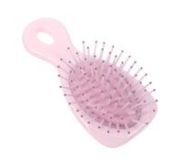 IWOWHERO Peine para Airbag Portátil para Hombre Cepillo Pequeño Mango Peine de Masaje Pelo para Viajes y Bolsos Color Morado y Redondo Modelo