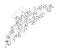 IWOWHERO Peine para Pelo de Novia con Cristales Brillantes para Boda Peineta Lateral Nupcial Cómoda y Segura para Mujeres y Damas de Honor Ocasiones Especiales