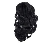 IWOWHERO Pelucas Mujer Miercoles Addams Peluca Rizada De Fibra Artificial Para Fiestas