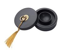 IWOWHERO Piedra de Tinta China para Caligrafía Tintero con Tapa de 4 Pulgadas Losa para Moler Tinta Resistente de Material Pétreo Adecuado para Dibujo