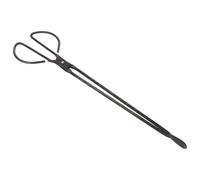 IWOWHERO Pinzas de Acero con Cabeza Plana Tenazas Resistentes para Leña Carbón y Briquetas Herramienta Multifuncional para Camping Hogar y Recogida de Basura