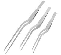 IWOWHERO Pinzas de Acero Inoxidable para Alimentos 3 Piezas 14 CM 16 CM 20 CM Pinzas Largas para Espinas de Pescado y Carne Utensilios de Cocina Profesionales para Catering y