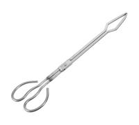 IWOWHERO Pinzas para Leña de Acero Inoxidable 52 CM Tenazas Pequeñas Curvadas para Chimenea Herramienta Segura para Fogatas Barbacoas y Uso Interior y Exterior