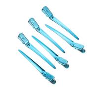 IWOWHERO Pinzas Para Peluquería Metálicas Para Peinar Cabello 12 Unidades Tamaño Mediano Color Azul Resistentes Para Profesionales Corte y Secado Uso Personal