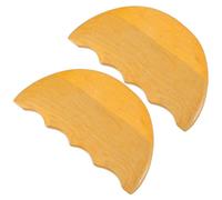 IWOWHERO Placas de Masaje de Madera Clara 2 Unidades, Herramienta Guasha Semicírculo para Masaje Corporal y Facial, Tabla Raspadora Portátil para Uso en Casa y Profesionales
