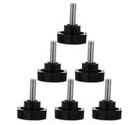 IWOWHERO Pomo de Estrella Hexagonal de Plástico Resistente 10X30 MM Tuerca de Sujeción Roscada para Tiradores de Armarios 6 Piezas Mango Ergonómico para Uso Manual Carpintería y