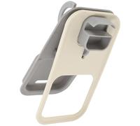 IWOWHERO Portavasos de Escritorio Clip Ajustable para Mesa, Soporte para Vaso de Agua Gris y Color Claro Gancho Inferior, Adecuado para Oficina, Hogar y Uso Portátil, Accesorios de Baño