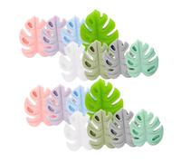 IWOWHERO Protectores de Agujas de Coser de Silicona, Tapones Antideslizantes para Puntas de Agujas de Tejer, 16 Unidades en 8 Colores Variados, Suministros para Tejido y Crochet,