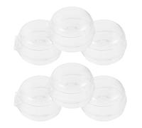 IWOWHERO Protectores para Perillas de Estufa de Gas 6 Piezas Transparentes Funda Protectora Resistente al Calor para Cocina Cubierta de Seguridad Antisalpicaduras para Uso Doméstico