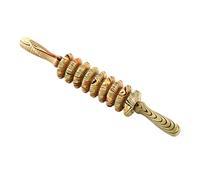 IWOWHERO Rodillo de Masaje Abdominal de Madera Natural 9 Ruedas Masajeador Manual Multifuncional para Cuerpo Completo Muscular y Mejora Circulación Sanguínea Adecuado para Bienestar y