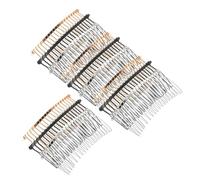 IWOWHERO Set de 12 Peinetas Metálicas 20 Dientes Trenzados para Novia y Chicas, Superficie Lisa para Fijar el Cabello en Bodas y Eventos