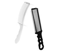 IWOWHERO Set De Peluquería De Barbería Cortadora De Pelo Peine En Forma De S Para Posicionamiento Peine Para Peinar Kit De 2 Piezas