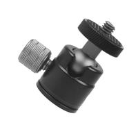 IWOWHERO Soporte de Cámara Cabezal Esférico de Aluminio Mini para Montaje de Rótula 1/4 Pulgadas, Adaptador Giratorio 360° para Trípode Portátil Uso en Fotografía y Video Profesional Azul