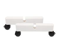 IWOWHERO Soporte Divisor Hogar con Base Móvil de Madera Blanca Patas Reforzadas con Ruedas para Tabiques Accesorio Resistente al Desgaste 2 Unidades Adecuado para Separadores y