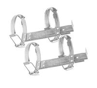 IWOWHERO Soporte para Extintor de Incendio de Hierro Galvanizado 2 Kg 2 Piezas Base Resistente para Pared Colgador Funcional para Seguridad Hogar Oficina y Vehículo