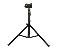 IWOWHERO Soporte para Secador de Pelo Plegable, de Aleación de Aluminio Manos Libres, Soporte de Pie para Secador de Pelo, Altura Ajustable, Clip Antideslizante Giratorio 360°, para Hogar