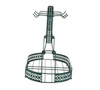 IWOWHERO Soporte para Tazas y Juego de Té de Hierro Forjado Organizador Multifuncional con Rejilla de Drenaje y Barrera Anticaídas para Encimeras y Armarios de Cocina Color Verde