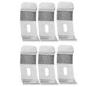 IWOWHERO Soportes de Montaje Metálicos para Persianas Verticales 6 Unidades Soporte de Pared Clip para Instalación Fácil Repuesto para Cortinas y Persianas Romanas Uso Hogar y Oficina