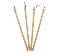 IWOWHERO Soportes para Pinceles de Caligrafía de Bambú Natural 4 Piezas Mango DIY 23 CM de Largo y 06 CM de Diámetro para Herramientas de Tinta y Proyectos Artísticos